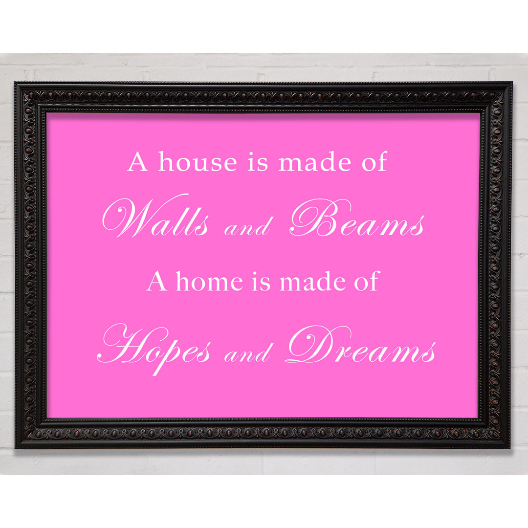 Home Quote Walls N Beams Hopes N Dreams Silver - Print