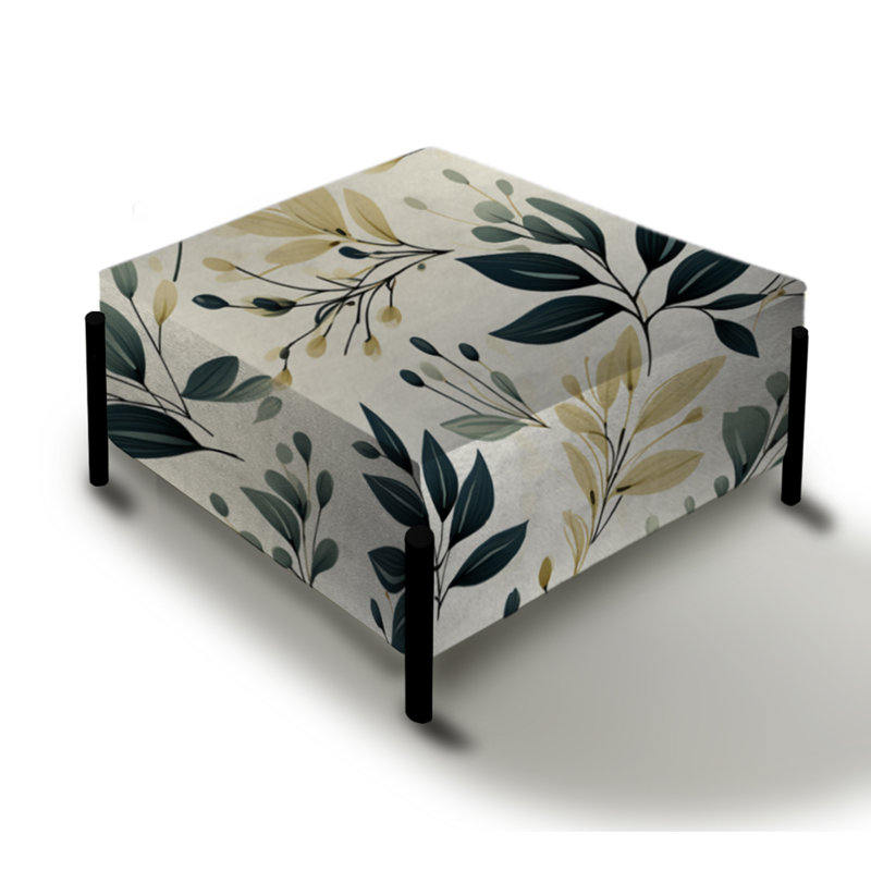 Modern Greenery - Grand repose-pieds carré Plants