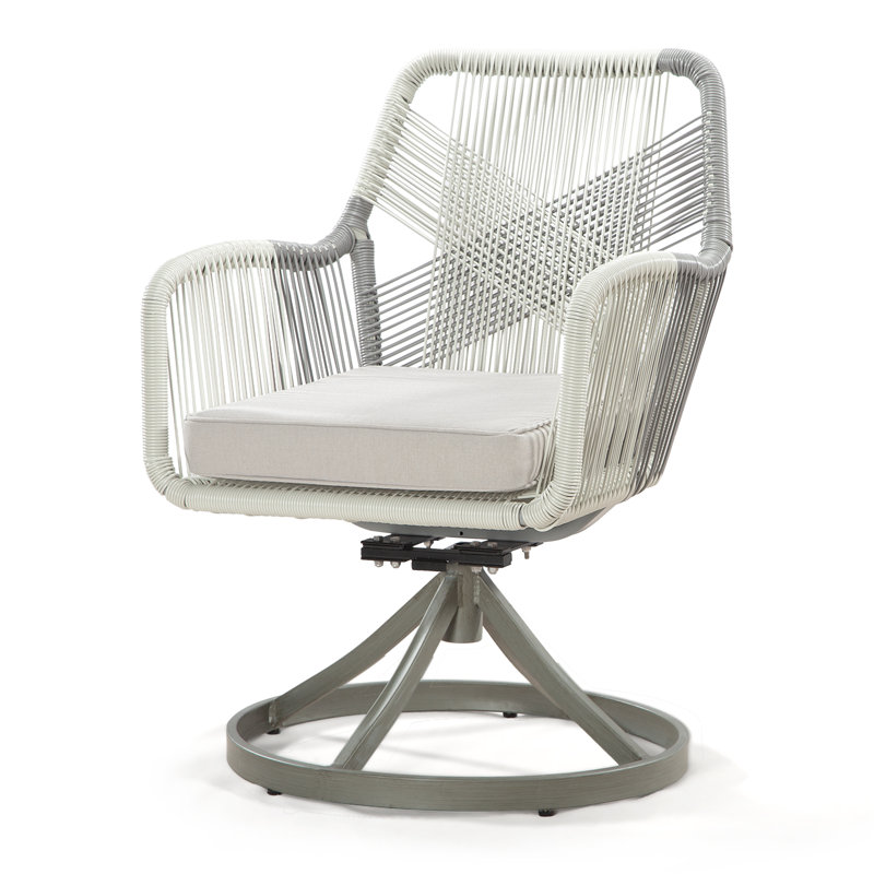 Fauteuil de terrasse avec coussin Altun, gris