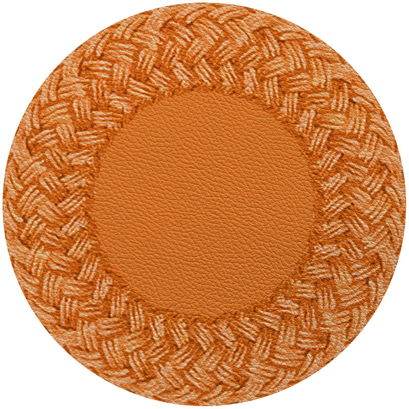 Napperon en cuir Raffia, Orange Darien