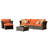 Wicker 4 - Person Patio Conversation Sets with Cushions-493606946