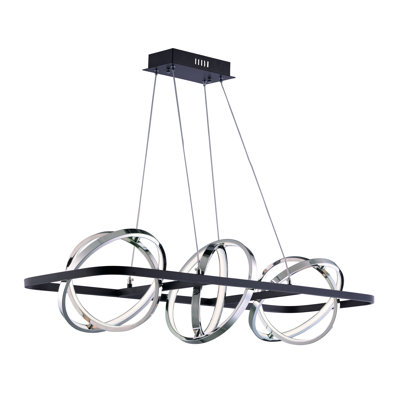 Luminaire suspendu géométrique 6 lumières del pour îlot de cuisine Ananke