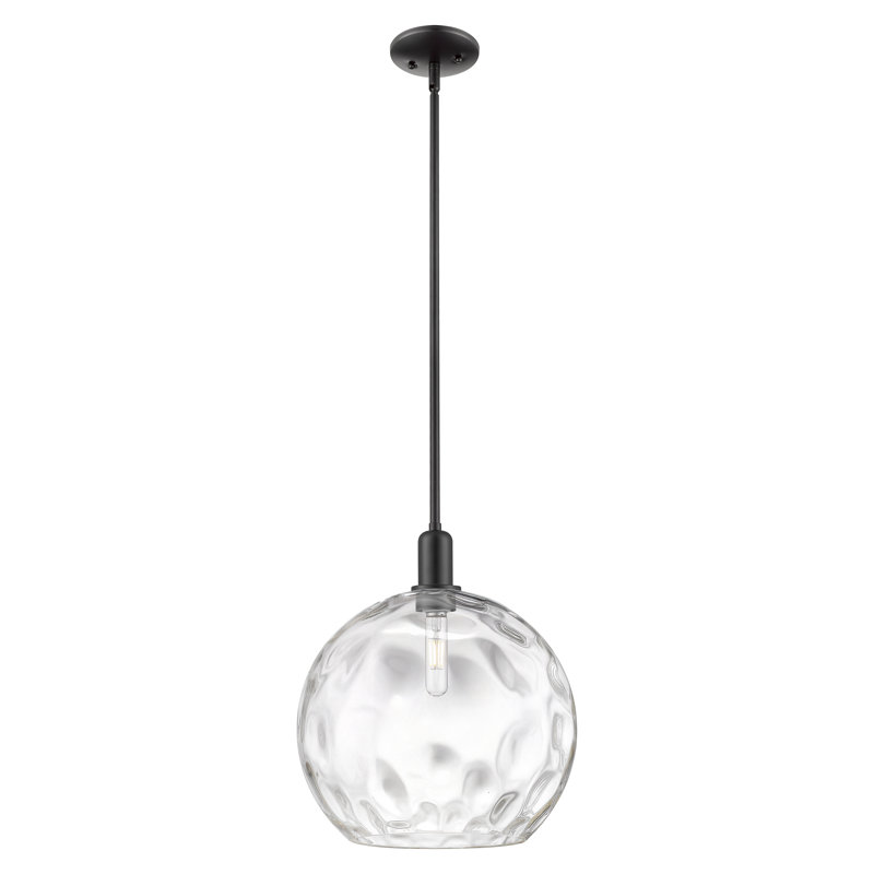 Mini-luminaire suspendu 1 lumière Arcadia - Sevier, Noir mat, H 12,13 po x l 13 po x P 13 po