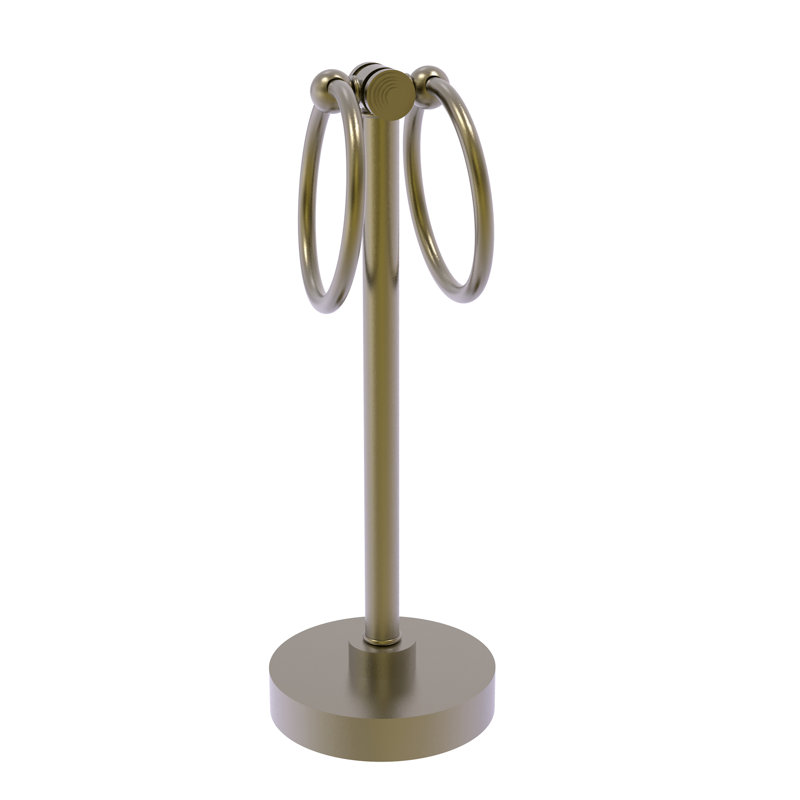 Porte-serviettes de comptoir invité table 2 ring Southbeach, Laiton antique