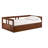 Melody Twin to King Extendable Day Bed with Storage, Chestnut-1126822514