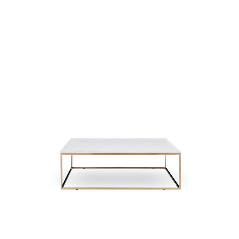 Single Coffee Table, White, Gold