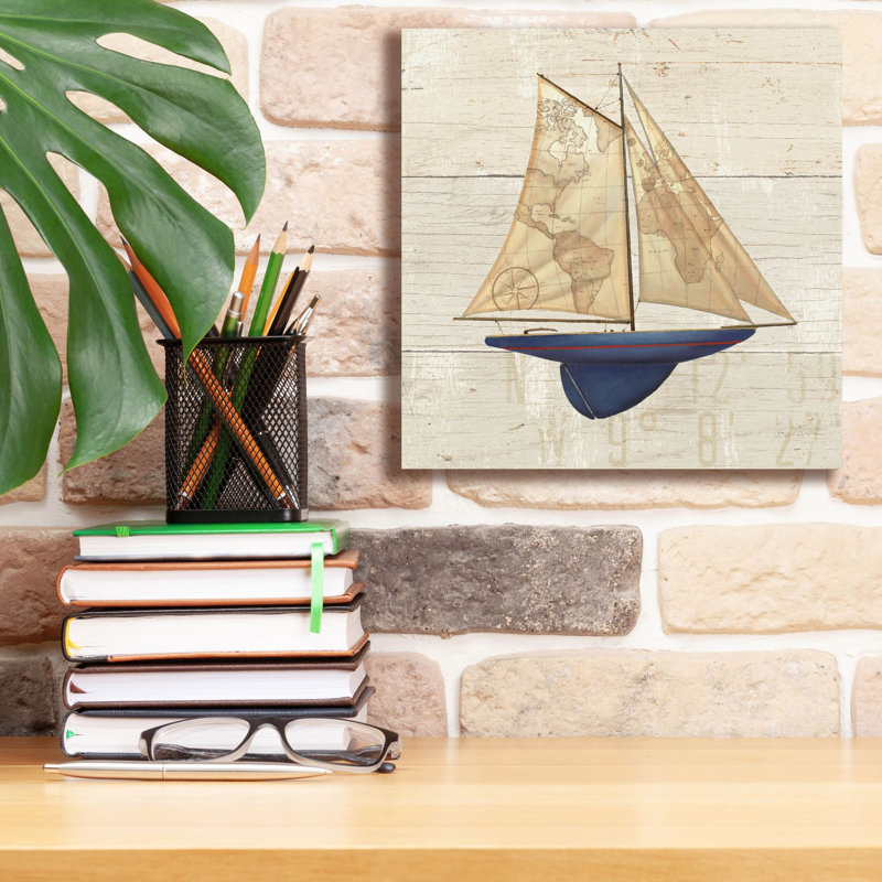 «Nautique 1» par James Wiens, art mural sur toile, H 12 po x l 12 po