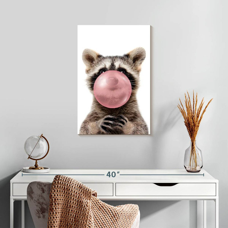 Raton laveur Bubble Gum, H 24 po x l 16 po