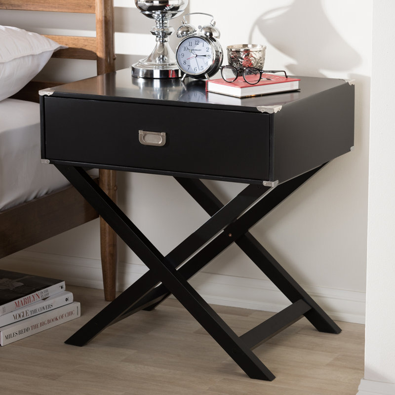 25.9'' W Nightstand, Black