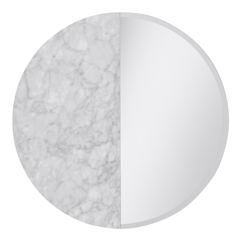 Ashe Flat Wall Mirror, White