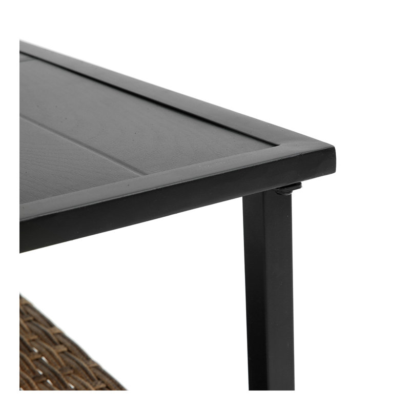Ensemble de canapé de conversation modulaire 4 pièces pour patio - ensemble de canapé d'angle pour l'extérieur avec osier en rotin KD.