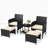 5 Pieces Outdoor Wicker Patio Conversation Set With Cushions And Ottoman-855094272