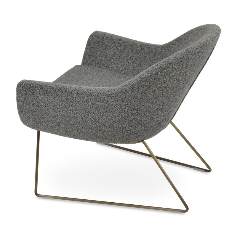 Fauteuil Madison, Chrome, Gris laine