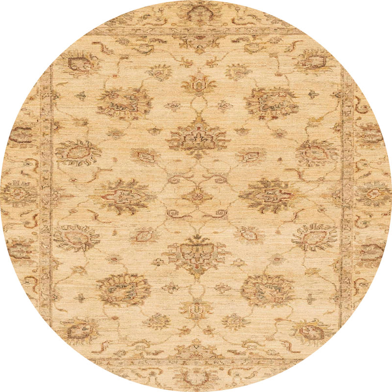 Tapis décoratif multicolore à motif abstrait, Rond 5 pi