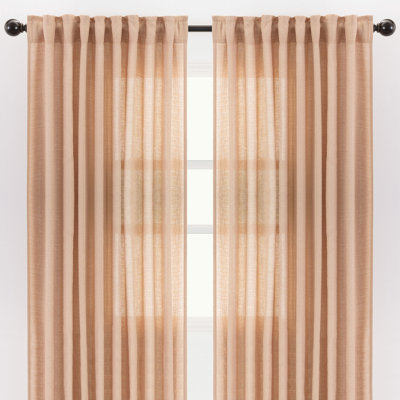 Paire de rideaux semi-transparents avec passe-tringle Moller