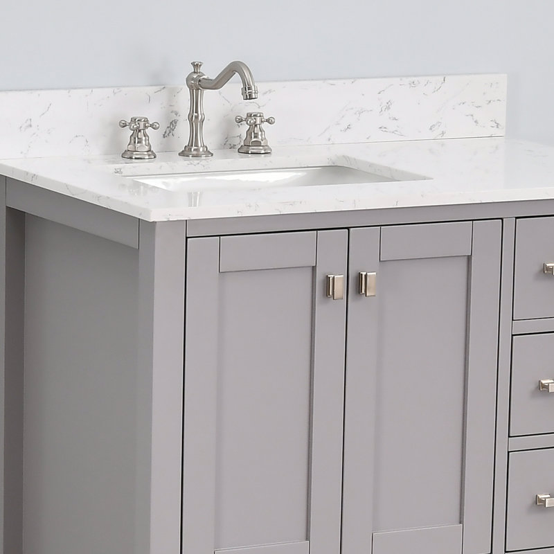 Linton 36" Single Bathroom Vanity Set, Gray