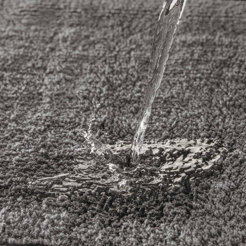 100% Cotton Tufted 3000 GSM Reversible Bath Rug, Charcoal, Single - 30" L x 20" W