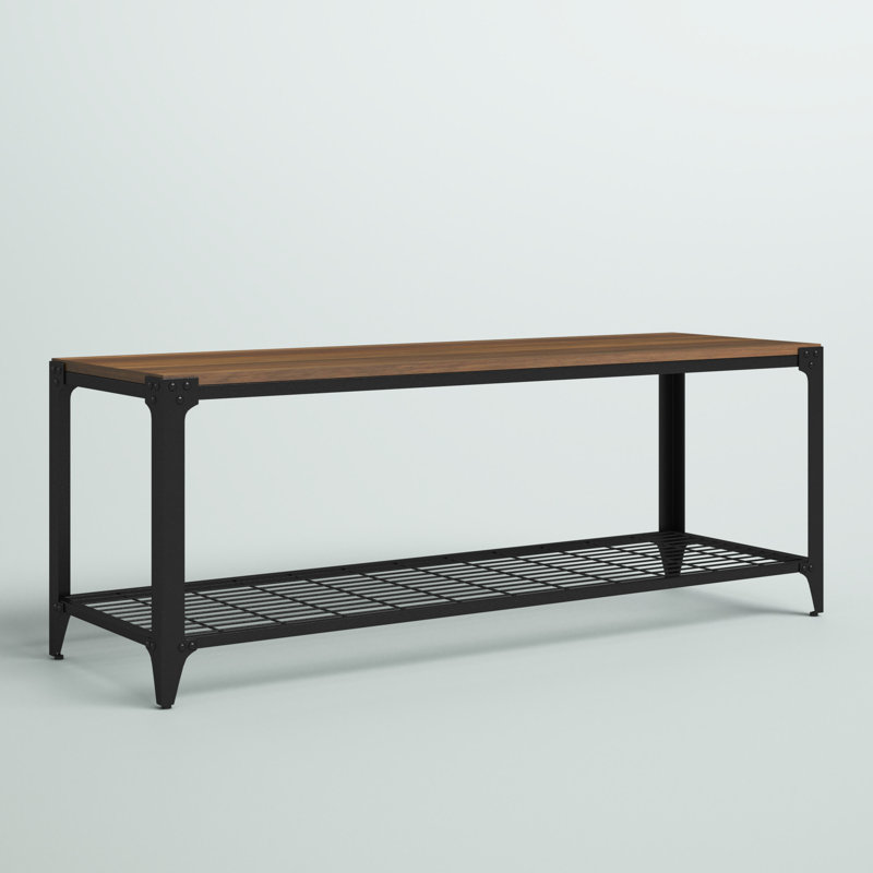 Banc de rangement pour chaussures Sara, Chêne rustique