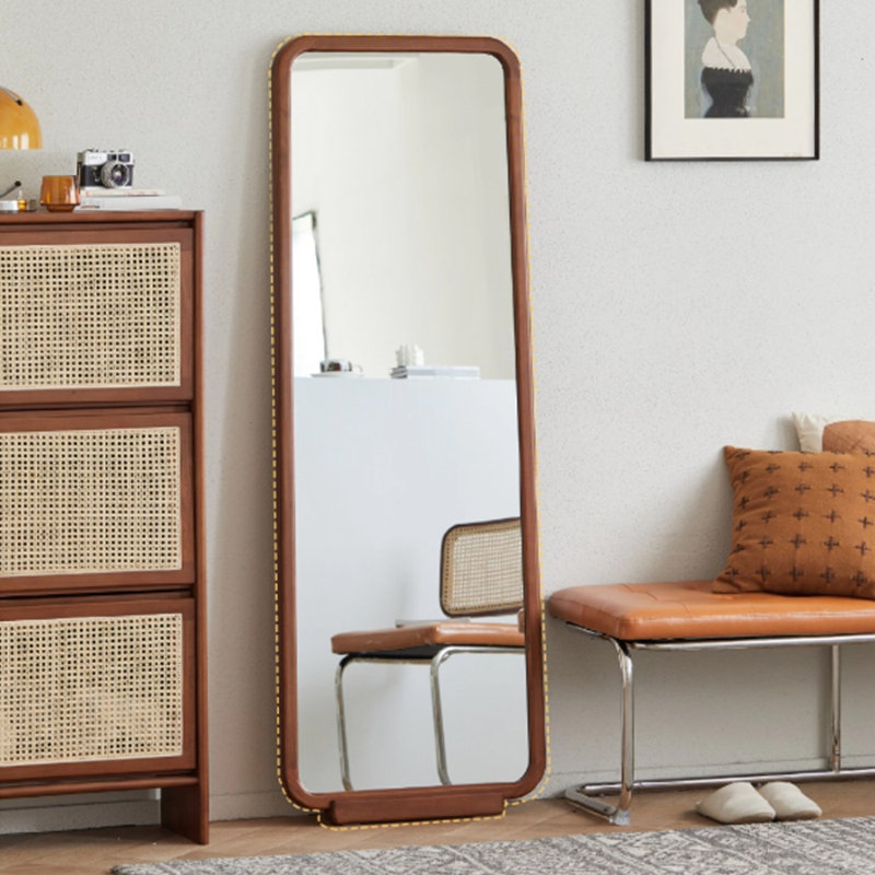 Miroirs pleine longueur rectangulaires en bois massif