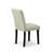 5 Piece Modern Dining Table Set Includes a Round Kitchen Table with Pedestal and 4 Shitake Linen Fabric Parsons Dining Chairs, Black-1014367833-1014367832
