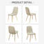 Chaise d'appoint rembourrée en lin 34,6 "avec pieds en métal