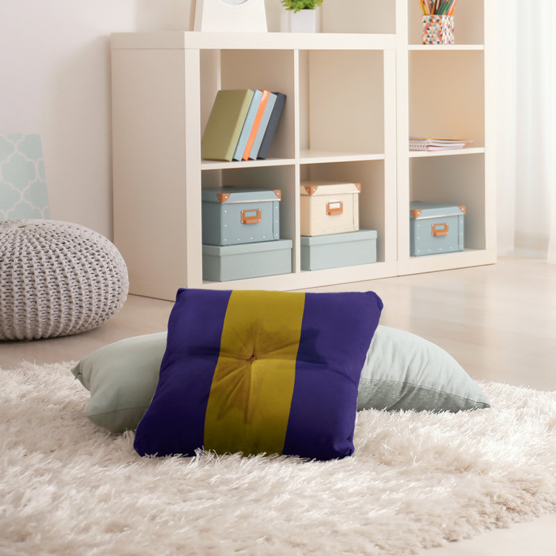 Coussin de sol touffeté baltimore retour, 30 po x 30 po, Mauve / doré