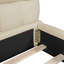 Lit plateforme tapissier avec tissu épais, lit au sol avec structure solide-858524930