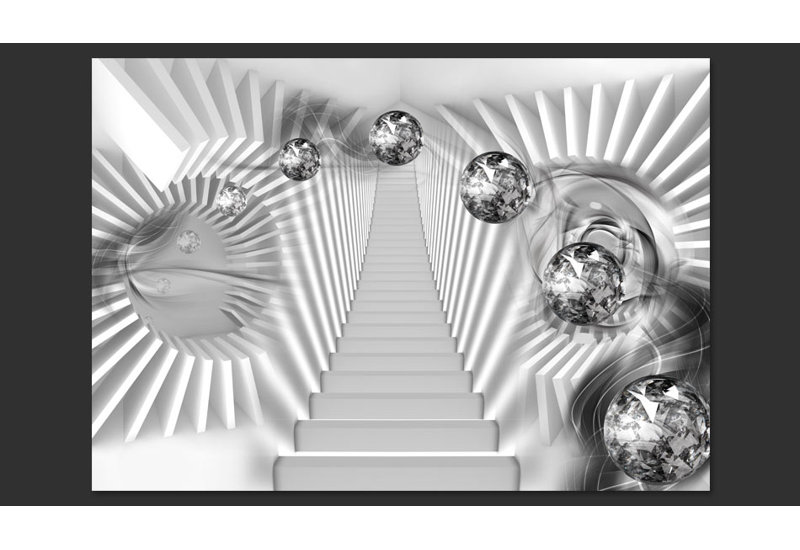 Silver Steps 2.10m x 300cm Wallpaper, 350 cm x 245 cm