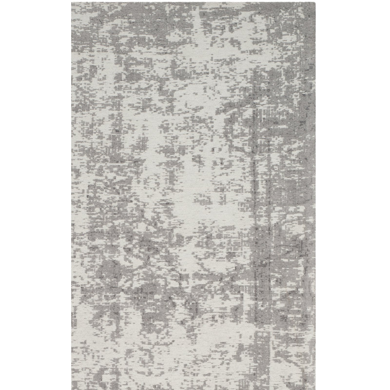 Fallsburg Oriental Grey Area Rug, Rectangle 6' x 9'