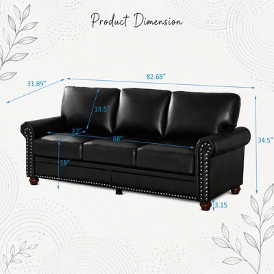 Luxurious Faux Leather Sofa with Storage and Comfortable Seating for Relaxation