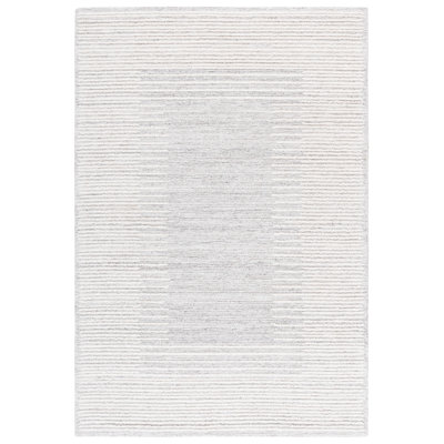 Abstract Hand Tufted Wool, Cotton Solid Color Indoor Rug