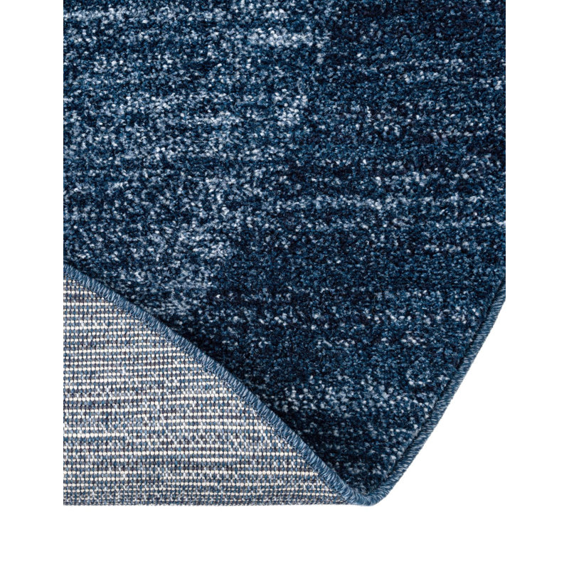 Tapis bleu marine Hermina, Rond 4 pi 1 po