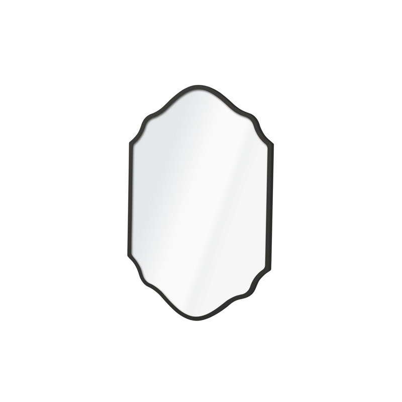 Stylish Black Decorative Mirror, 18.5 x 27.6 inches | Durable MDF Frame with 0.8-inch Thickness | Modern Solid Color Design for Home Décor, Living Room, Bedroom, and Entryway | Elegant and Versatile Accent Piece