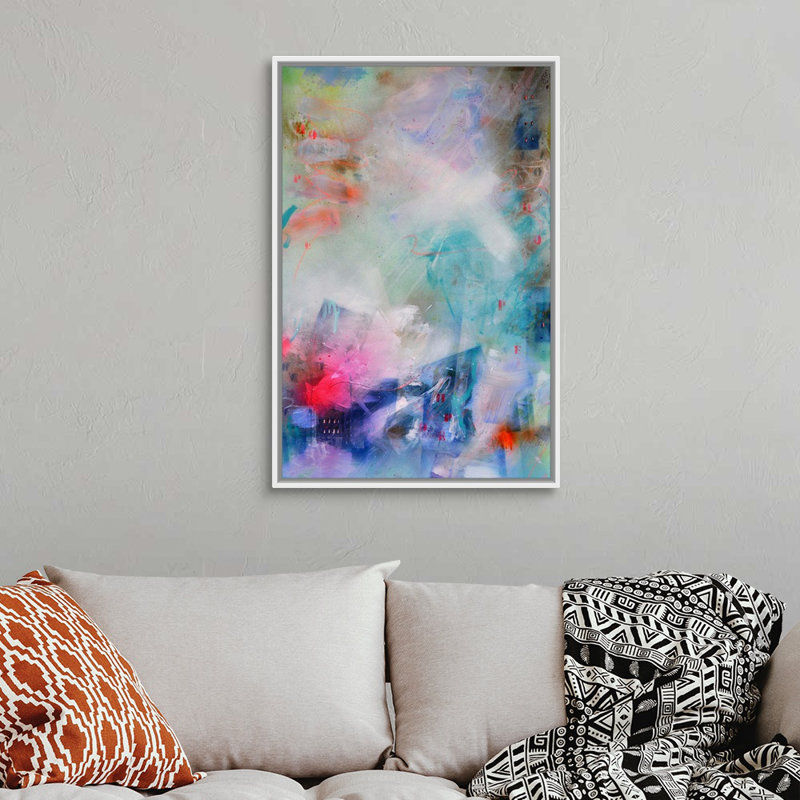 "Hope no. 9" par BEA garding Schubert, reproduction d’art sur toile, H 38 po x l 26 po x P 1,75 po, Cadre blanc