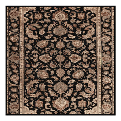 Machine Washable Persian Brown Area Rug