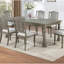 Table de salle à manger rectangulaire gris clair 1pc Table Only