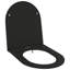 Siège de toilette vidaXL noir 14,17 x 16,1 à 18,50 x 1,34 po en Duroplast-113220448