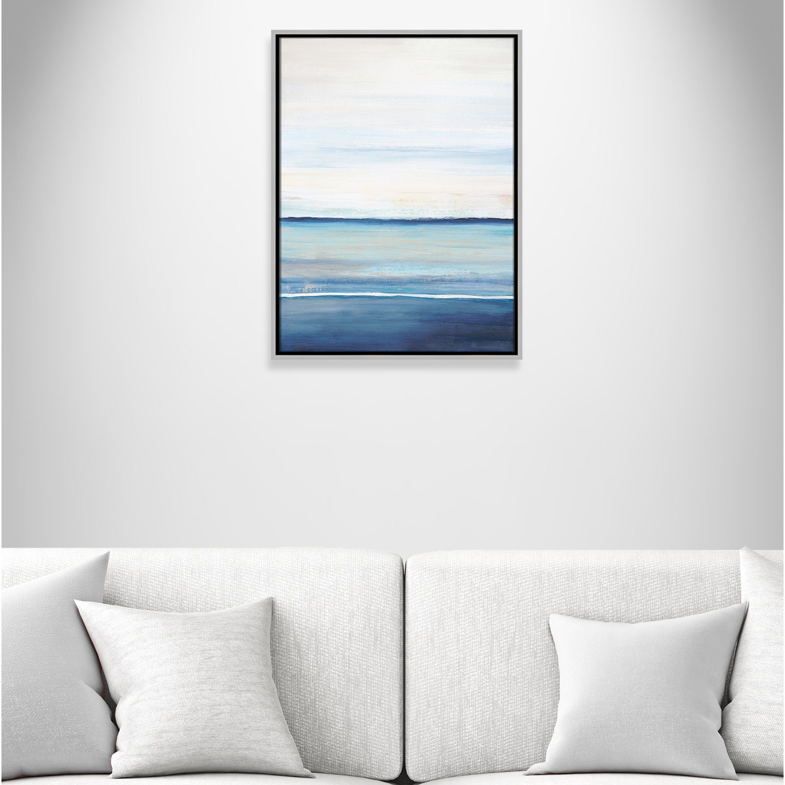 Emmit "Distant Whispers" Print by Filippo Ioco, 25.5" H x 19.5" W x 2" D, Silver Framed Canvas