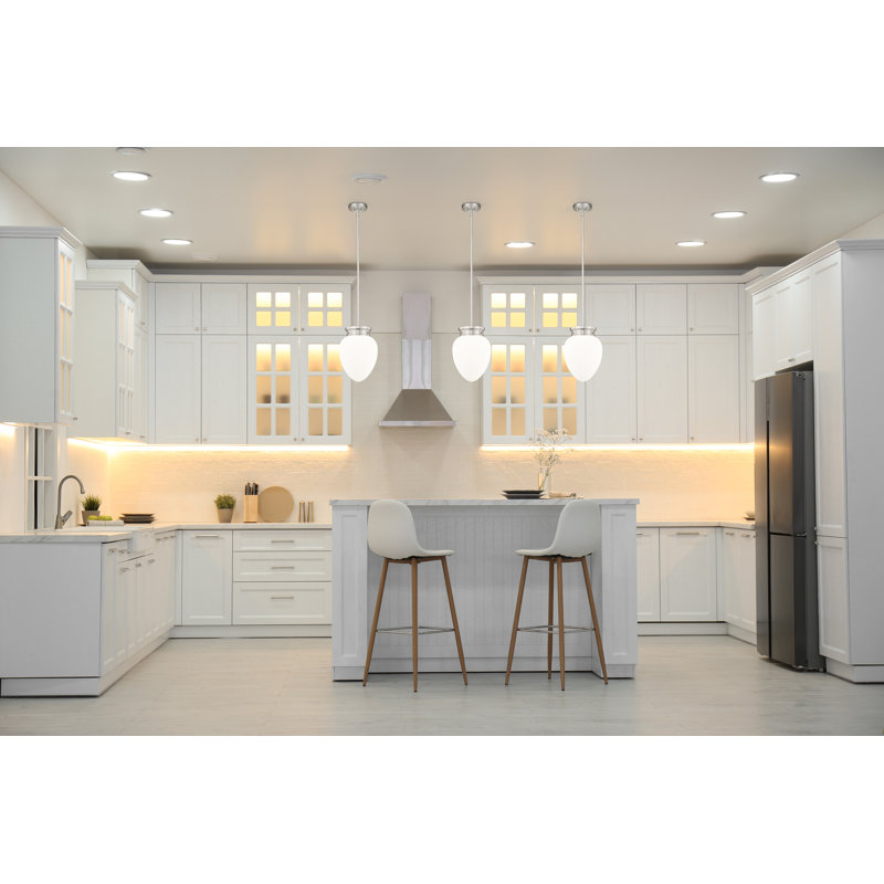 Patrisio 1 - Light Single Pendant, Brushed Nickel, 95.5" H x 10" W x 10" D
