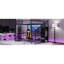 Grand lit mezzanine en métal avec garde-robe et lumière DEL, grand lit mezzanine avec bureau en L et port USB pour enfants, adolescents, adultes, noir