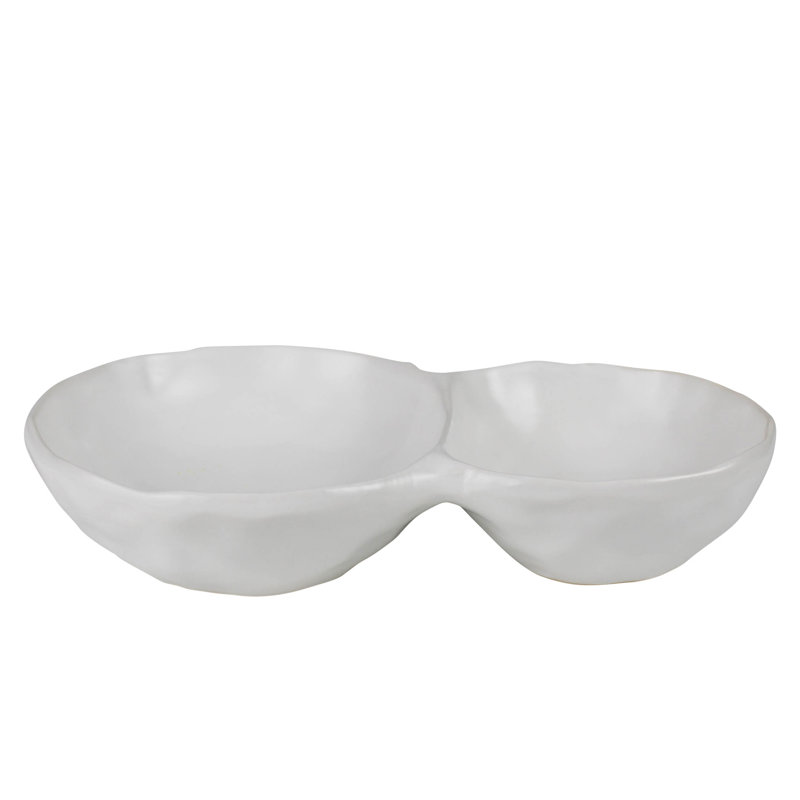 Plateau à deux sections, céramique