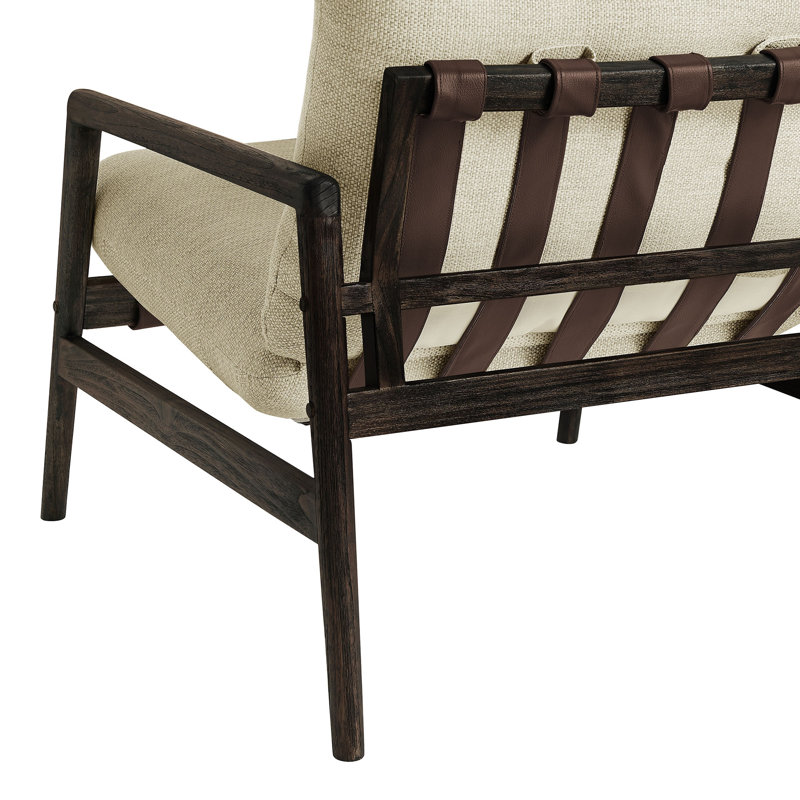 Fauteuil en bois de teck Nomi, Dark Brown Sand
