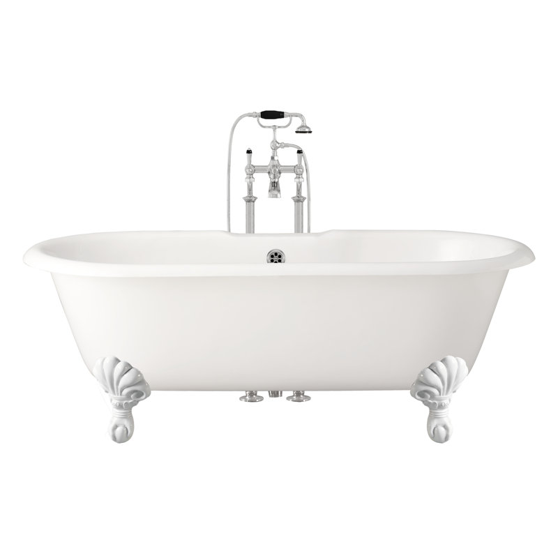 Draycott Bathtub with Eagle Feet, White