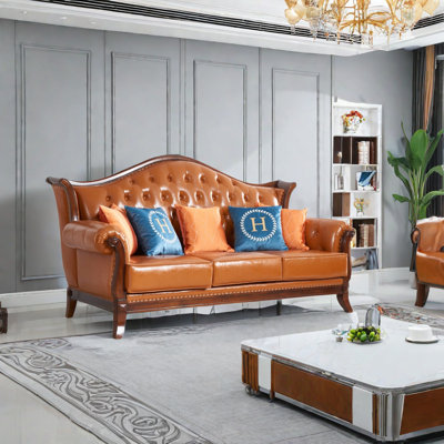 Canapé en cuir véritable European Cowhide