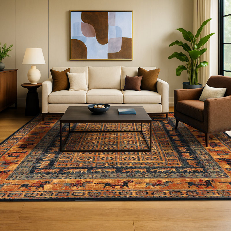 Tapis Langley Street Kratz Southwestern, Rectangle 6 pi 6 po x 9 pi 10 po