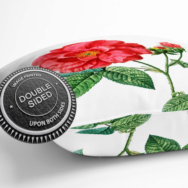 Floral Square Throw Cushion, 55cm H x 55cm W x 20cm D