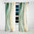 Gold And Green Soft Wave Fusion I - Modern Velvet Curtain - Room Darkening - 1 panel-107826292