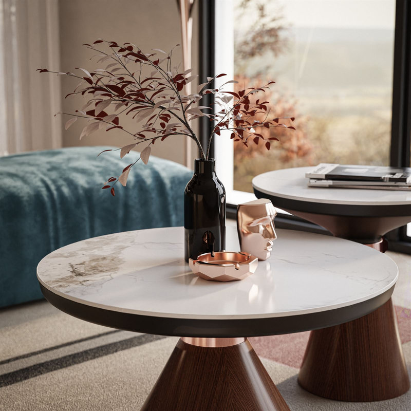Annessia Pedestal 2 Piece Coffee Table