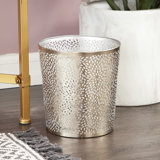 Modern Perforated Design Round Metal Waste Basket