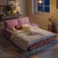 Grand canapé-lit convertible 3 en 1 73 po, causeuse multifonctionnelle en velours, rose-132420578-132420580-132420585